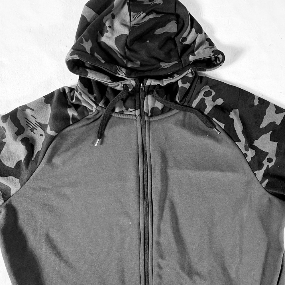 Nike Full Zip‎ Hoodie Dri Fit Camo Athletic Pullover Mens Large Athletic Jacket